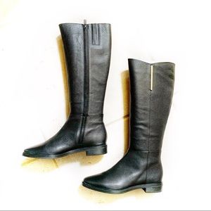 calvin klein tall leather boots